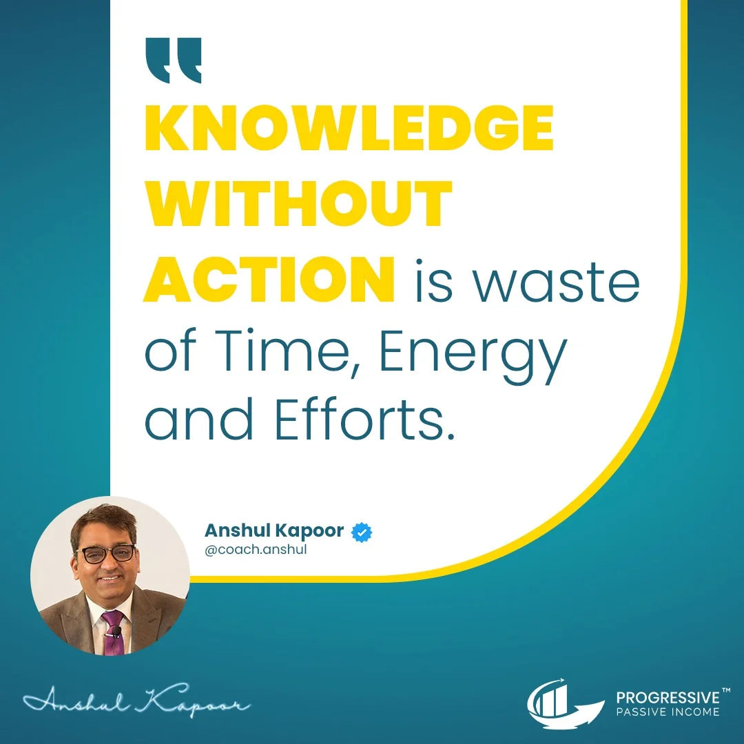 Social post: Knowledge without action is waste of time, energy and efforts