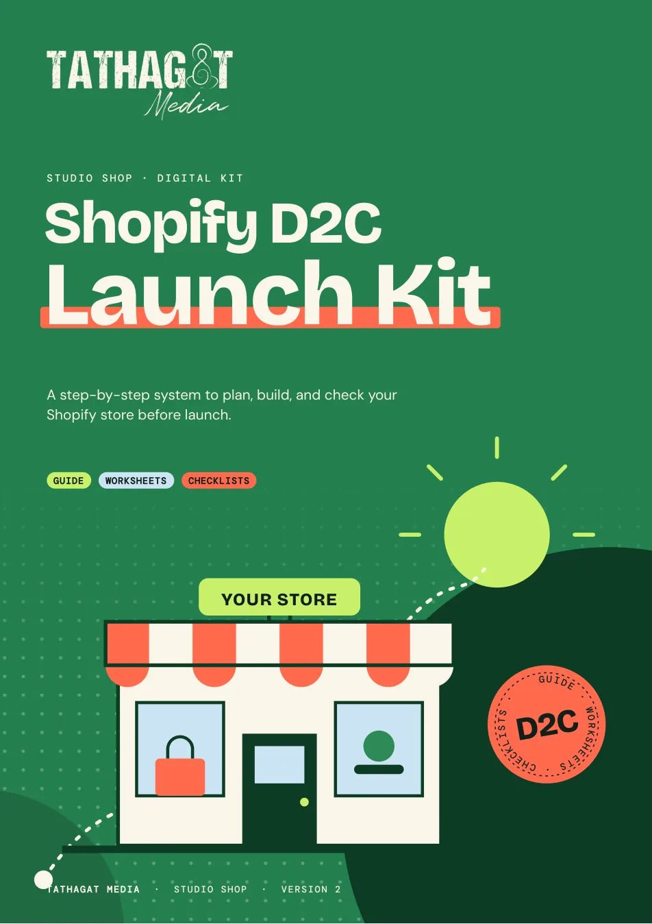 Cover of the Shopify D2C Launch Kit.