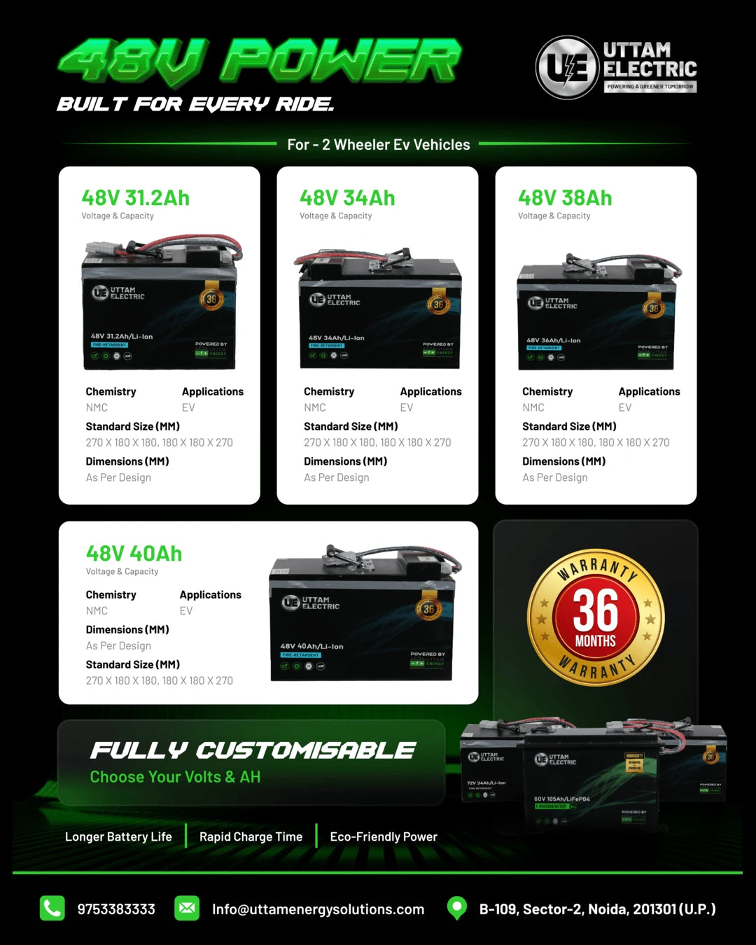 Uttam Electric 48V Power product flyer