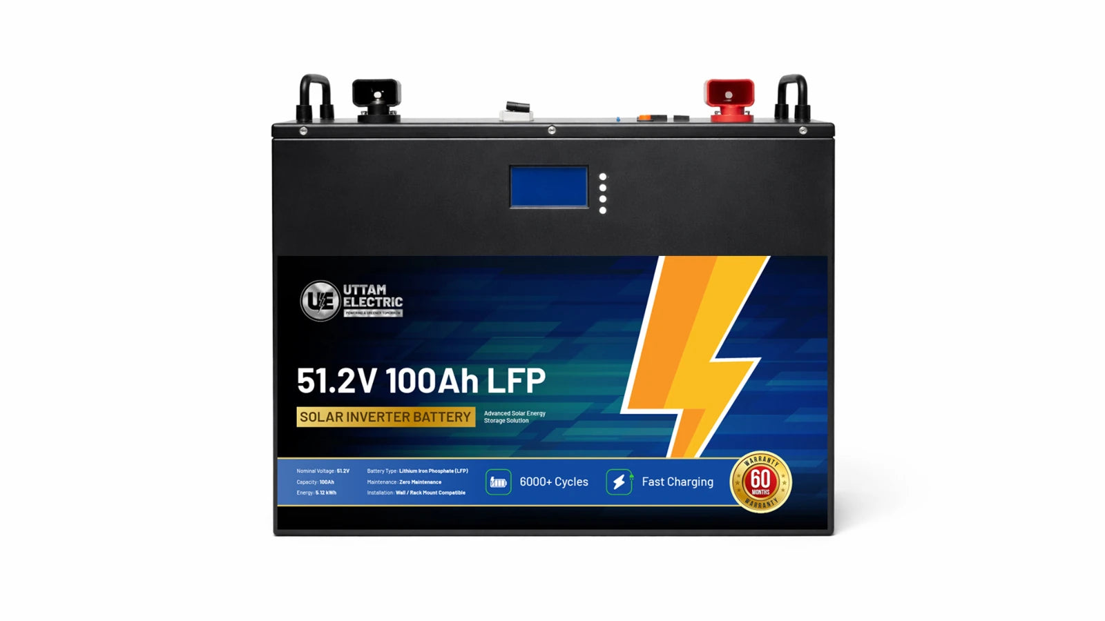 Uttam Electric solar inverter battery sticker concept 04 applied to a product mockup